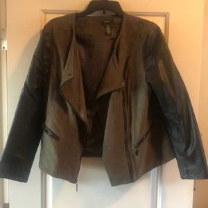 Faux suede/leather jacket